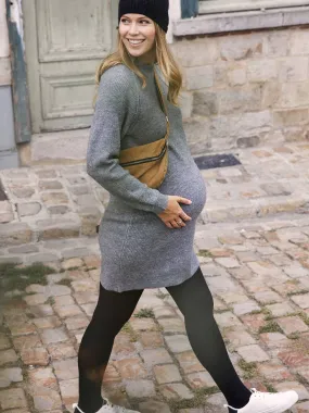 Robe-pull grossesse et allaitement gris anthracite - Vertbaudet