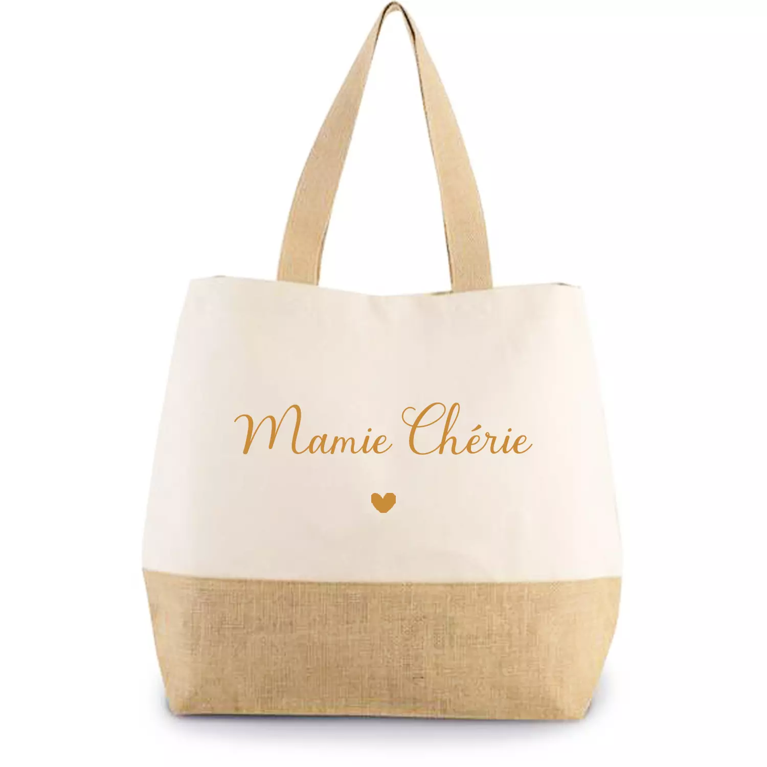 SAC COTON ET JUTE NATUREL MAMIE CHERIE